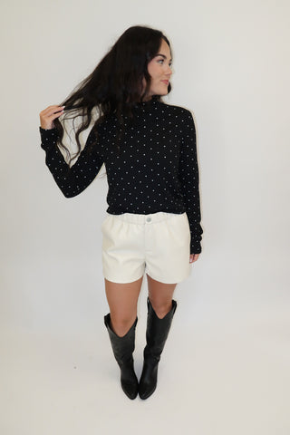 Tiny Dancer Polka Dot Long Sleeve Top - The Pink Tulip Clothing