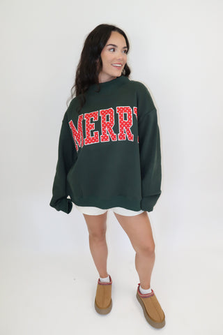 Merry In Polka Dots Sweatshirt - The Pink Tulip Clothing