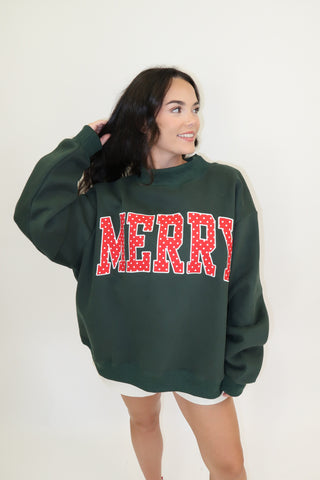 Merry In Polka Dots Sweatshirt - The Pink Tulip Clothing