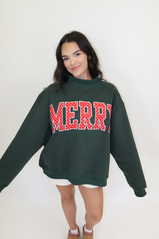 Merry In Polka Dots Sweatshirt - The Pink Tulip Clothing