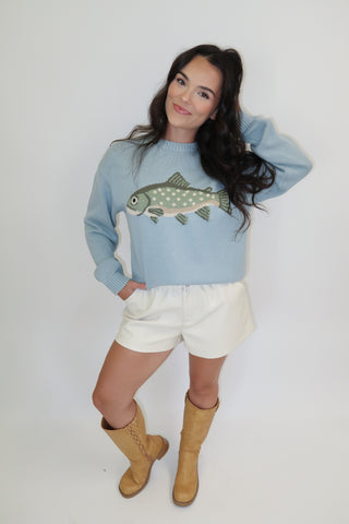 Reel Cute Fish Sweater - The Pink Tulip Clothing