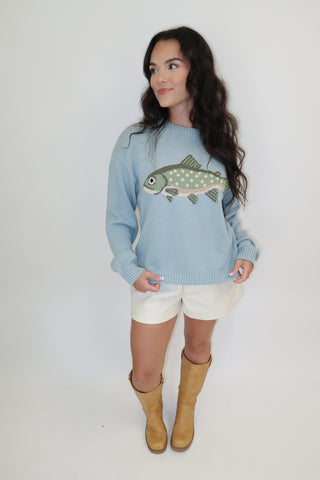 Reel Cute Fish Sweater - The Pink Tulip Clothing