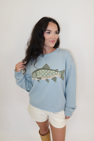 Reel Cute Fish Sweater - The Pink Tulip Clothing