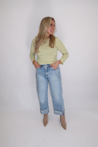 The French Connection Stripe Top - The Pink Tulip Clothing