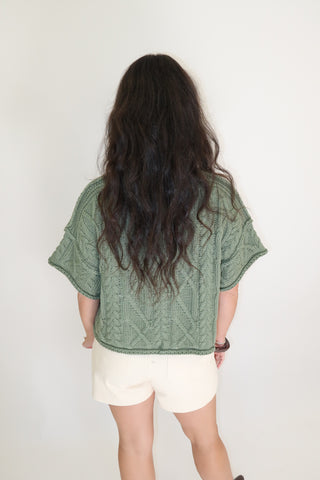 Cozy Chapter Cable Knit Boxy Sweater Top - The Pink Tulip Clothing