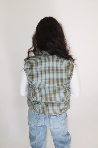 Mountain Weekend Check Puffer Vest