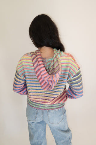 Bright Side Rainbow Stripe Cardigan - The Pink Tulip Clothing