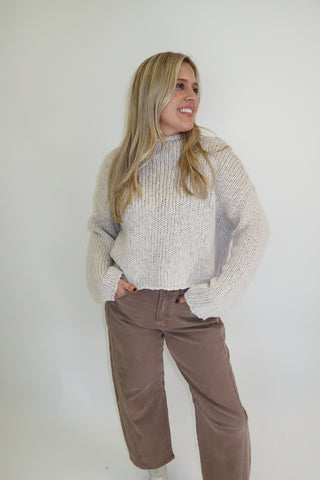 Cloud Nine Open Knit Sweater - The Pink Tulip Clothing