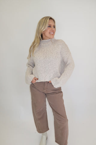 Cloud Nine Open Knit Sweater - The Pink Tulip Clothing