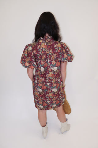 The Autumn Bloom Floral Midi Dress - The Pink Tulip Clothing