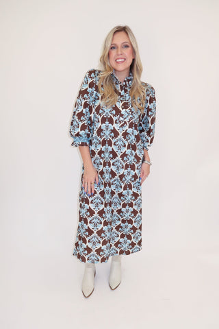 An Artful Affair Printed Midi Dress - The Pink Tulip Clothing