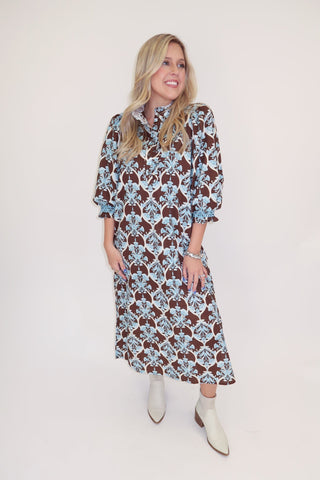 An Artful Affair Printed Midi Dress - The Pink Tulip Clothing