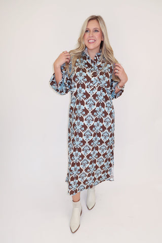 An Artful Affair Printed Midi Dress - The Pink Tulip Clothing