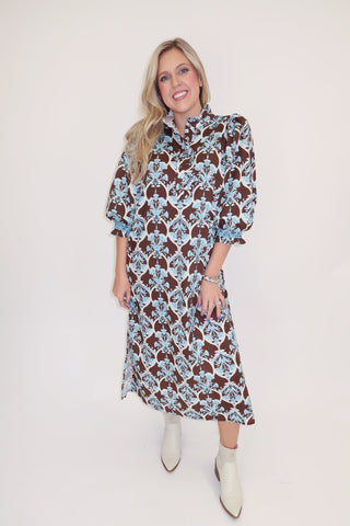 An Artful Affair Printed Midi Dress - The Pink Tulip Clothing