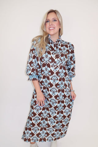 An Artful Affair Printed Midi Dress - The Pink Tulip Clothing