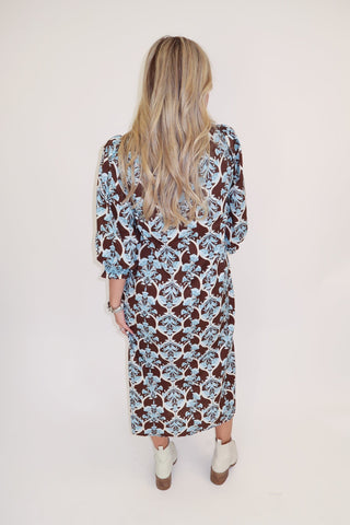 An Artful Affair Printed Midi Dress - The Pink Tulip Clothing
