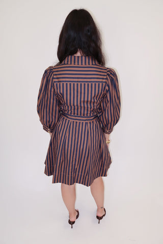 Making Waves Striped Tie Waist Dress - The Pink Tulip Clothing