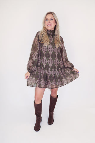 The After Hours Printed Slip Dress - The Pink Tulip Clothing