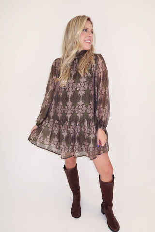 The After Hours Printed Slip Dress - The Pink Tulip Clothing