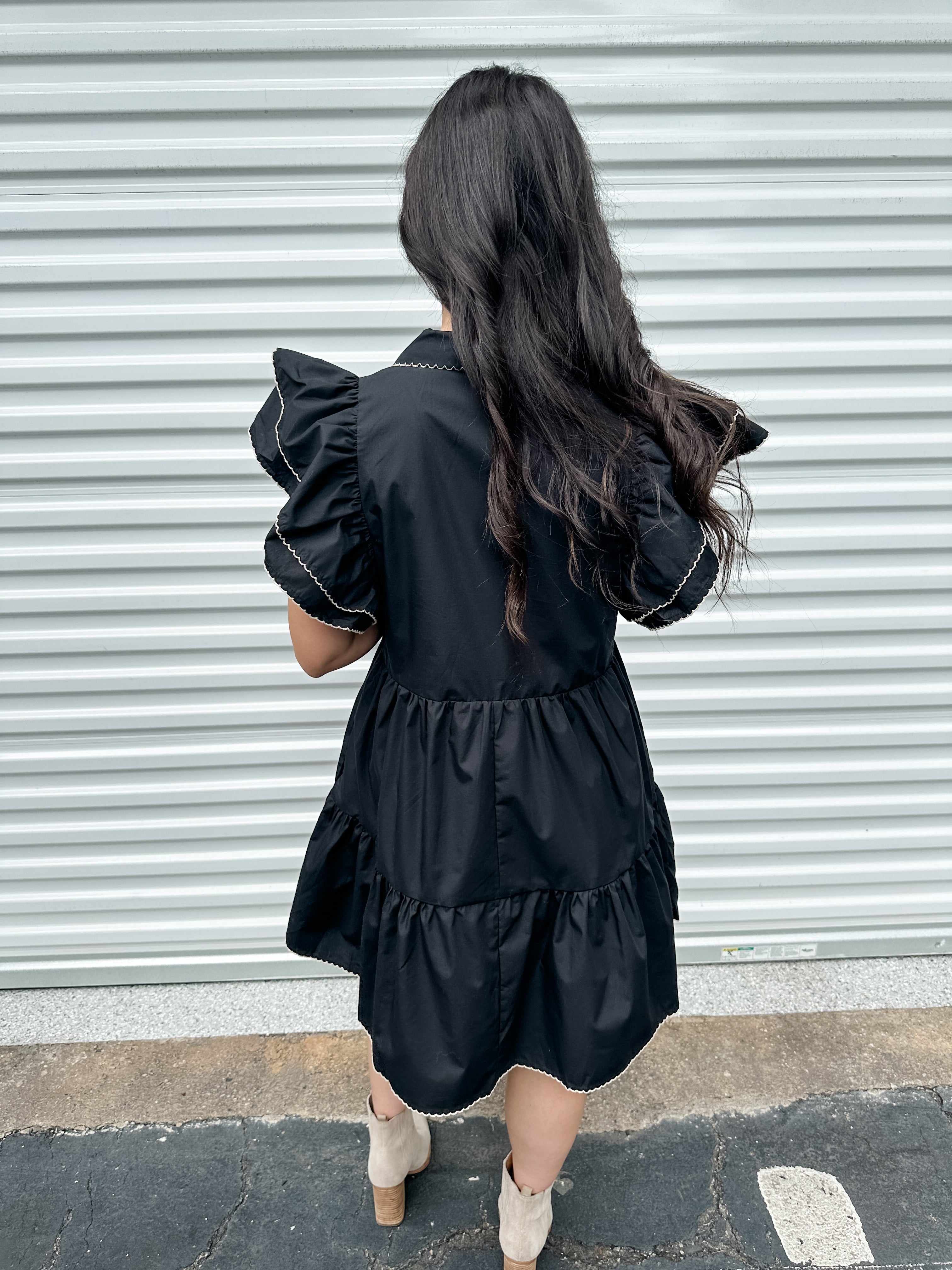 Double Ruffle Stitched Dress