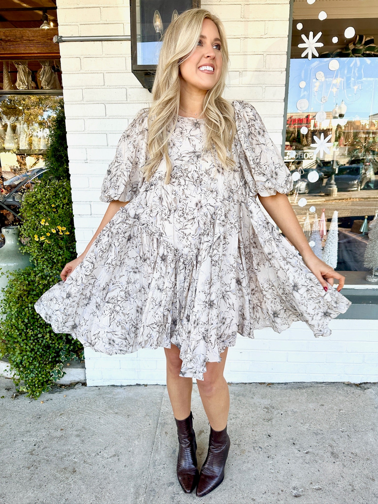 Warehouse oversized tulip clearance dress