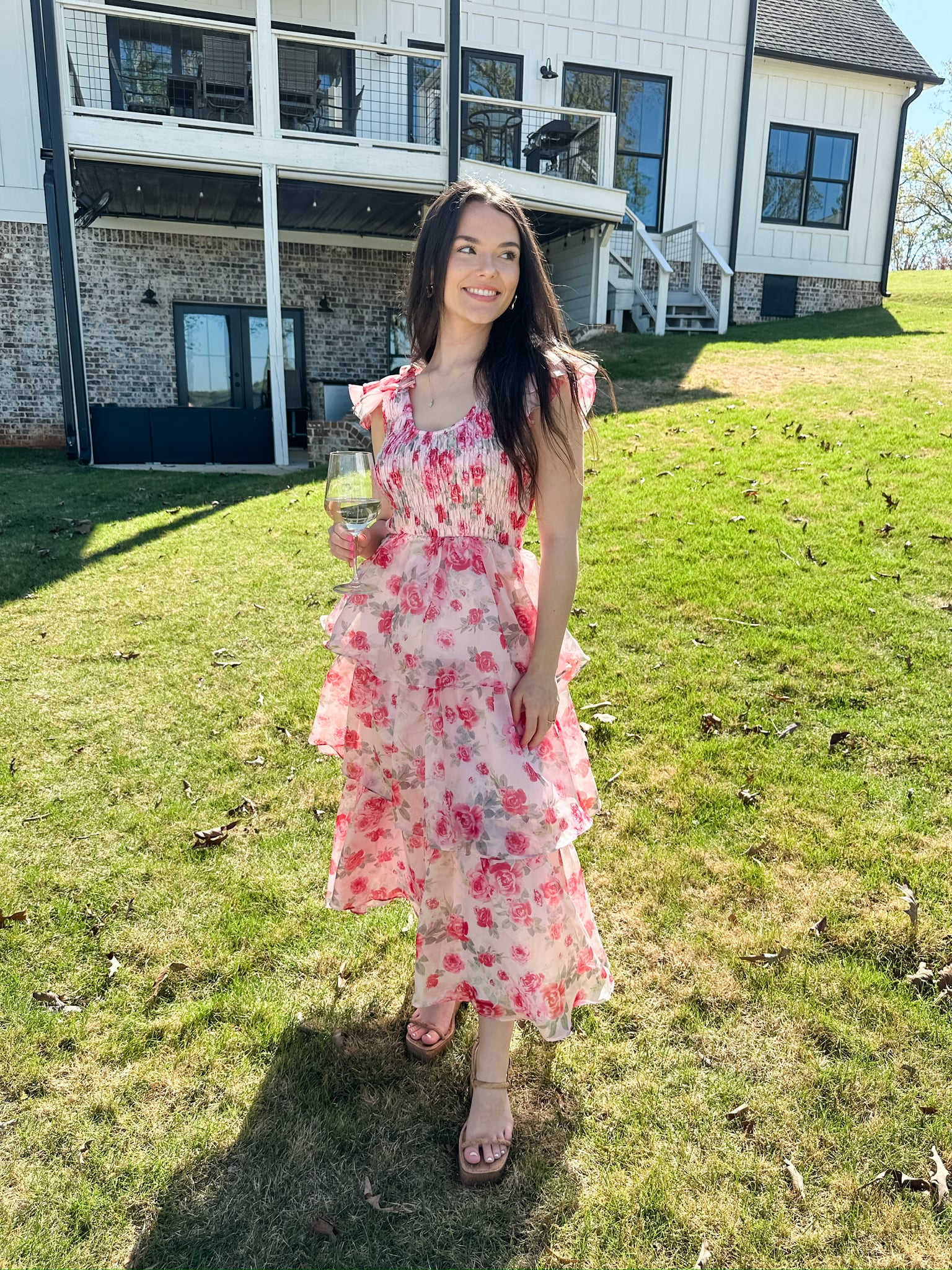 Garden Party Midi Dress — The Pink Tulip Clothing