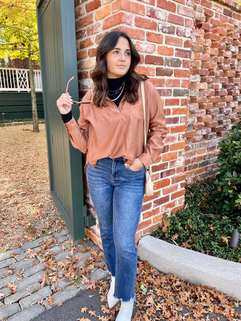 High rise Straight Leg Jean