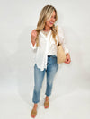 Tie Back Button Down Top