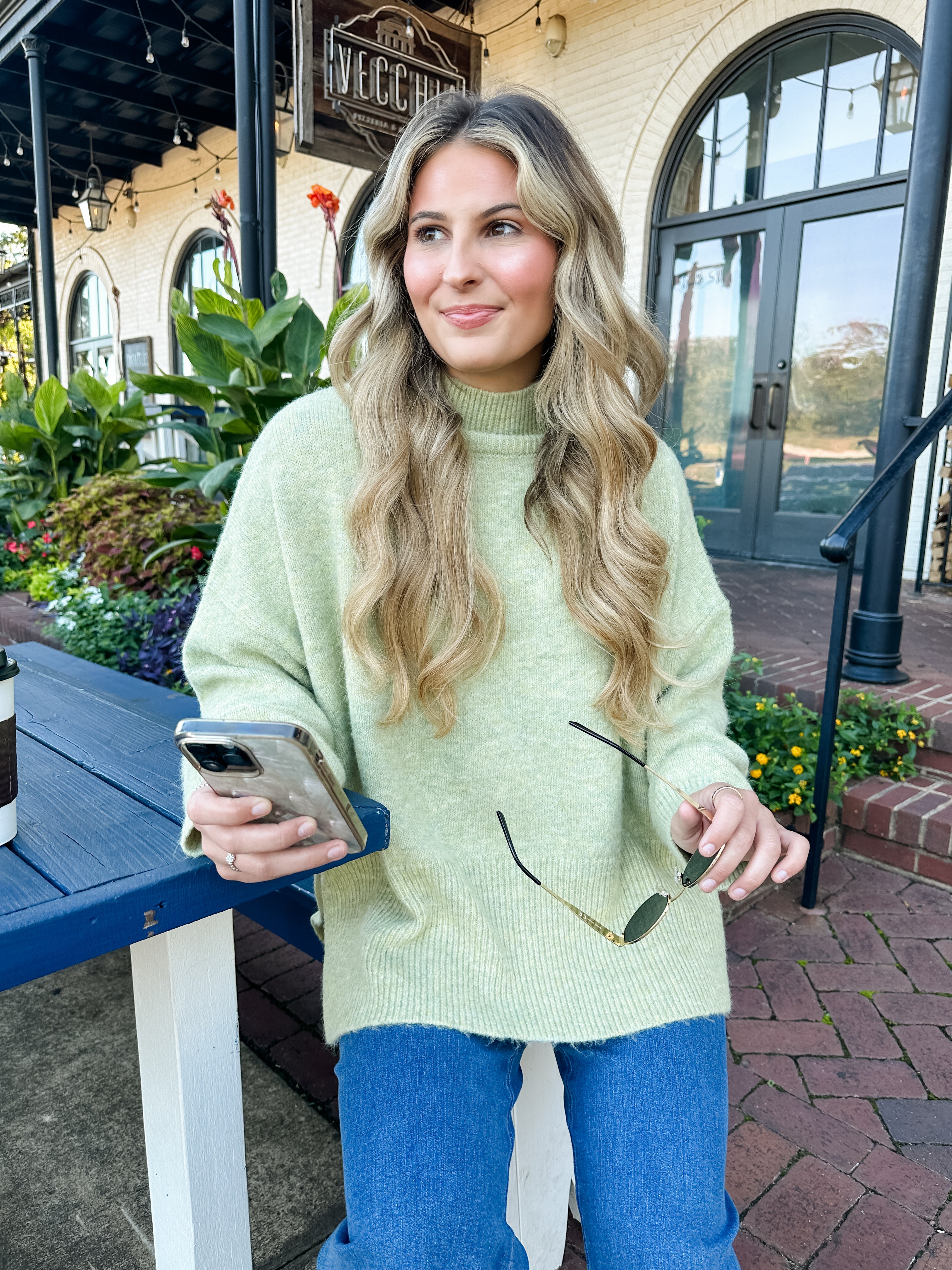 Heathered Turtleneck Sweater