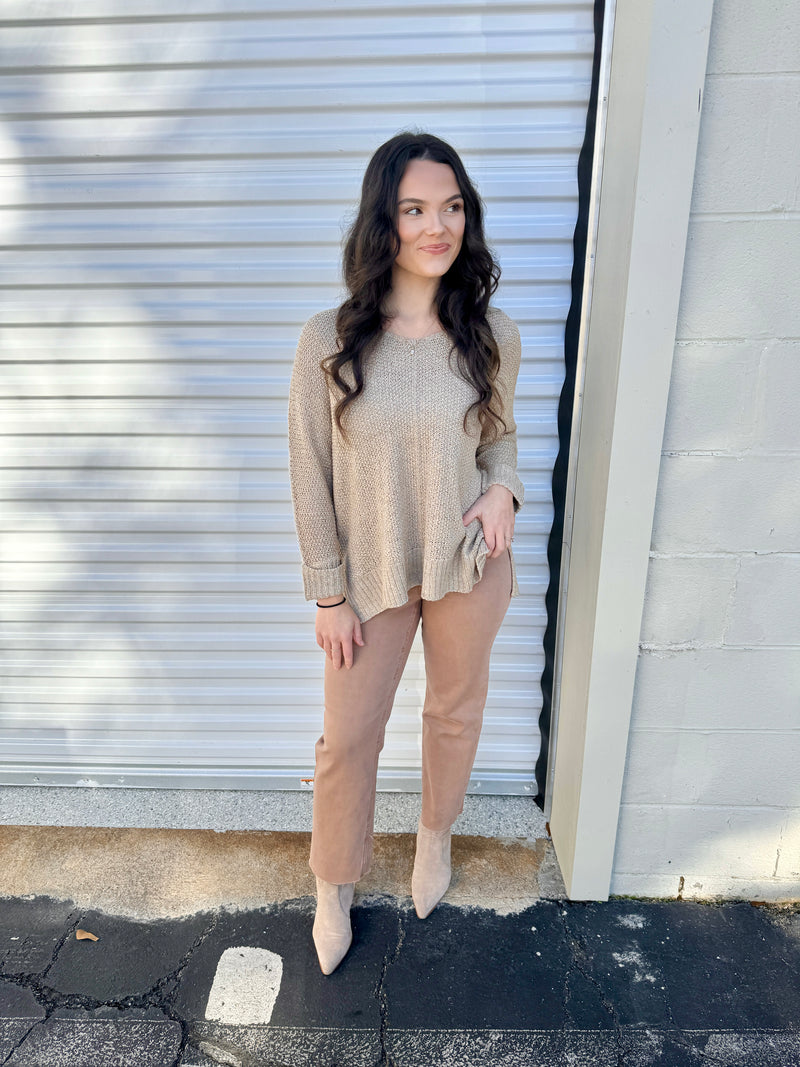 Cropped Straight Leg Jean