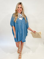 Button Front Tunic Dress