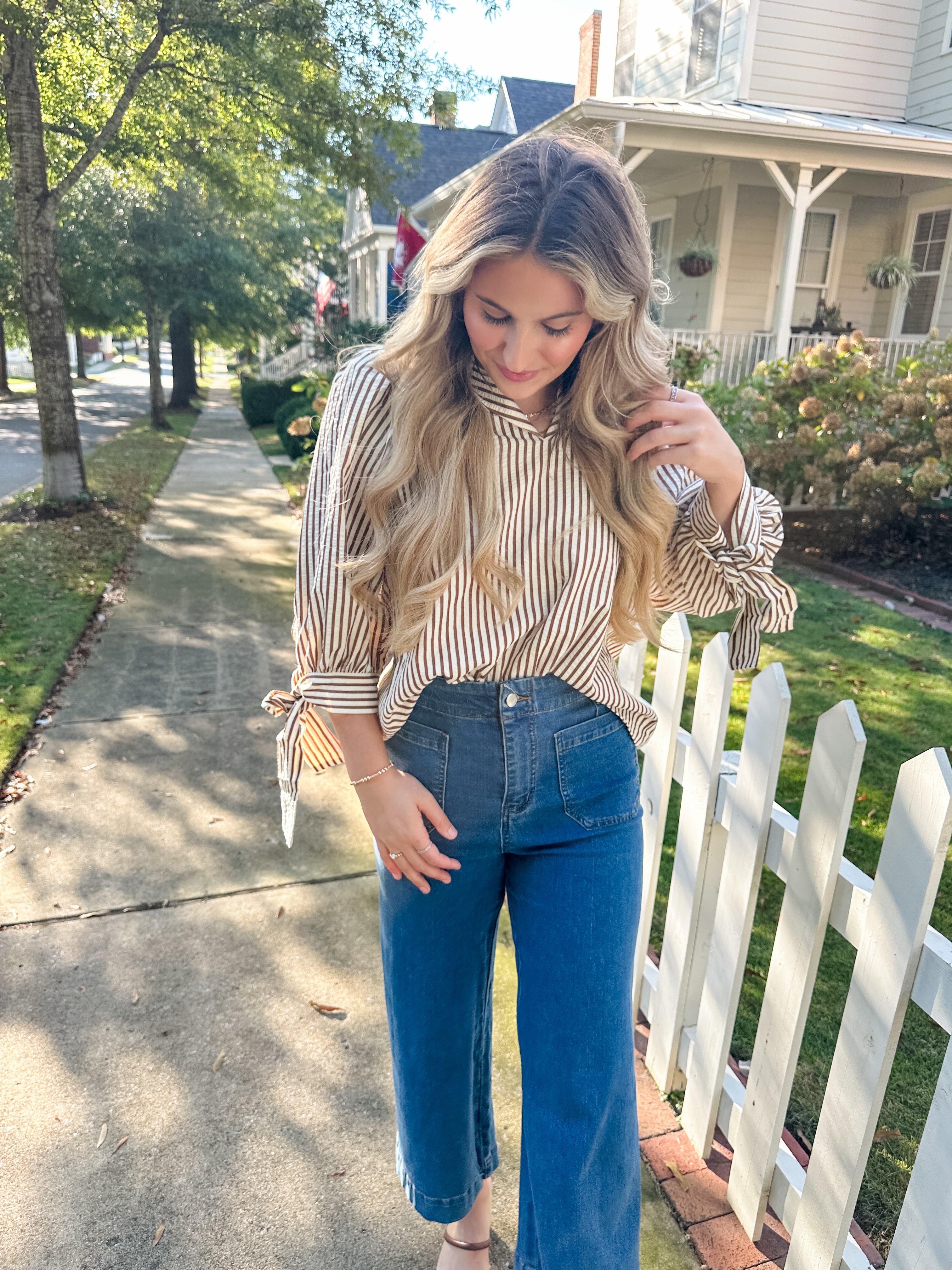 Seersucker Stripe Top