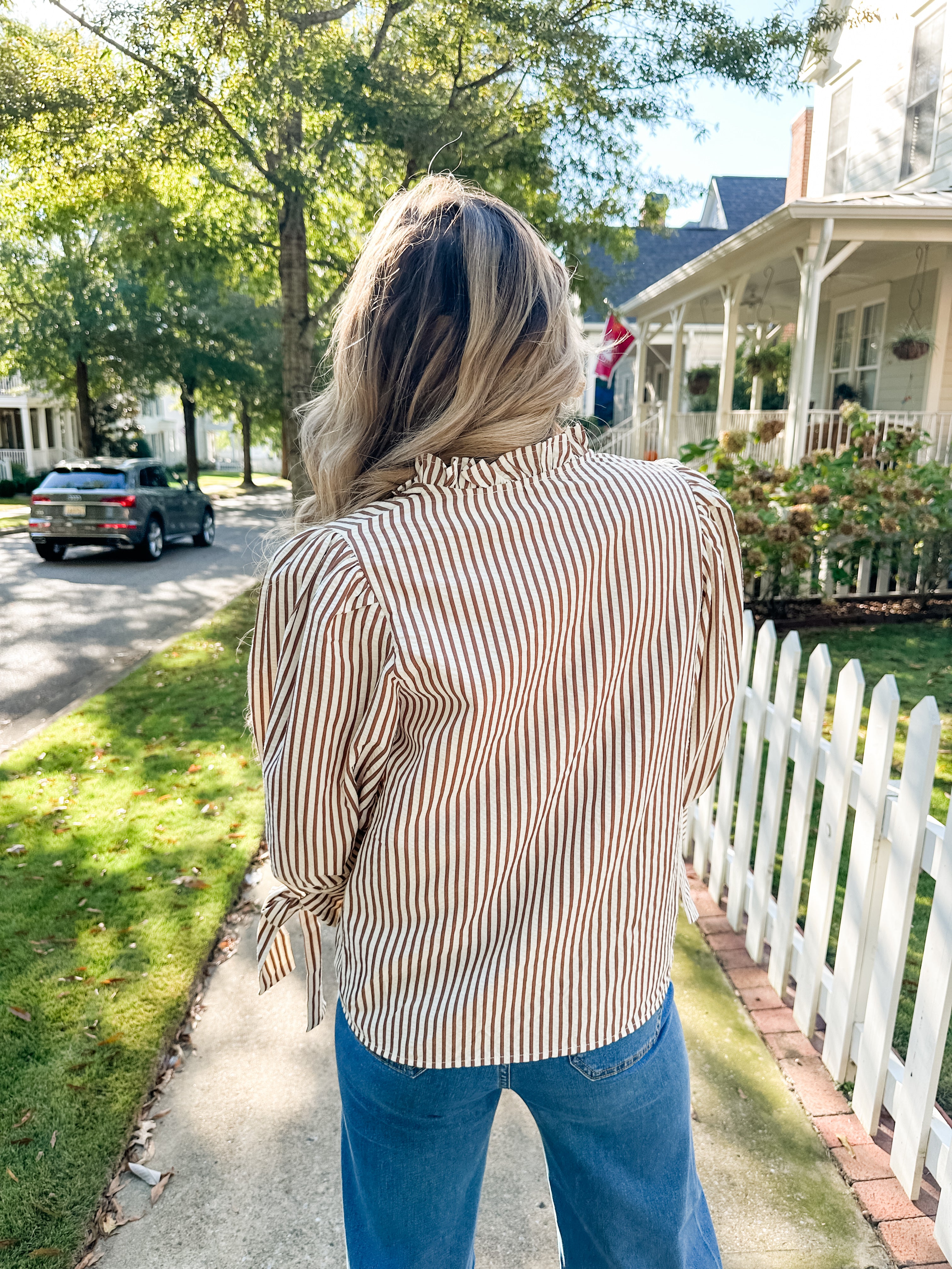 Seersucker Stripe Top