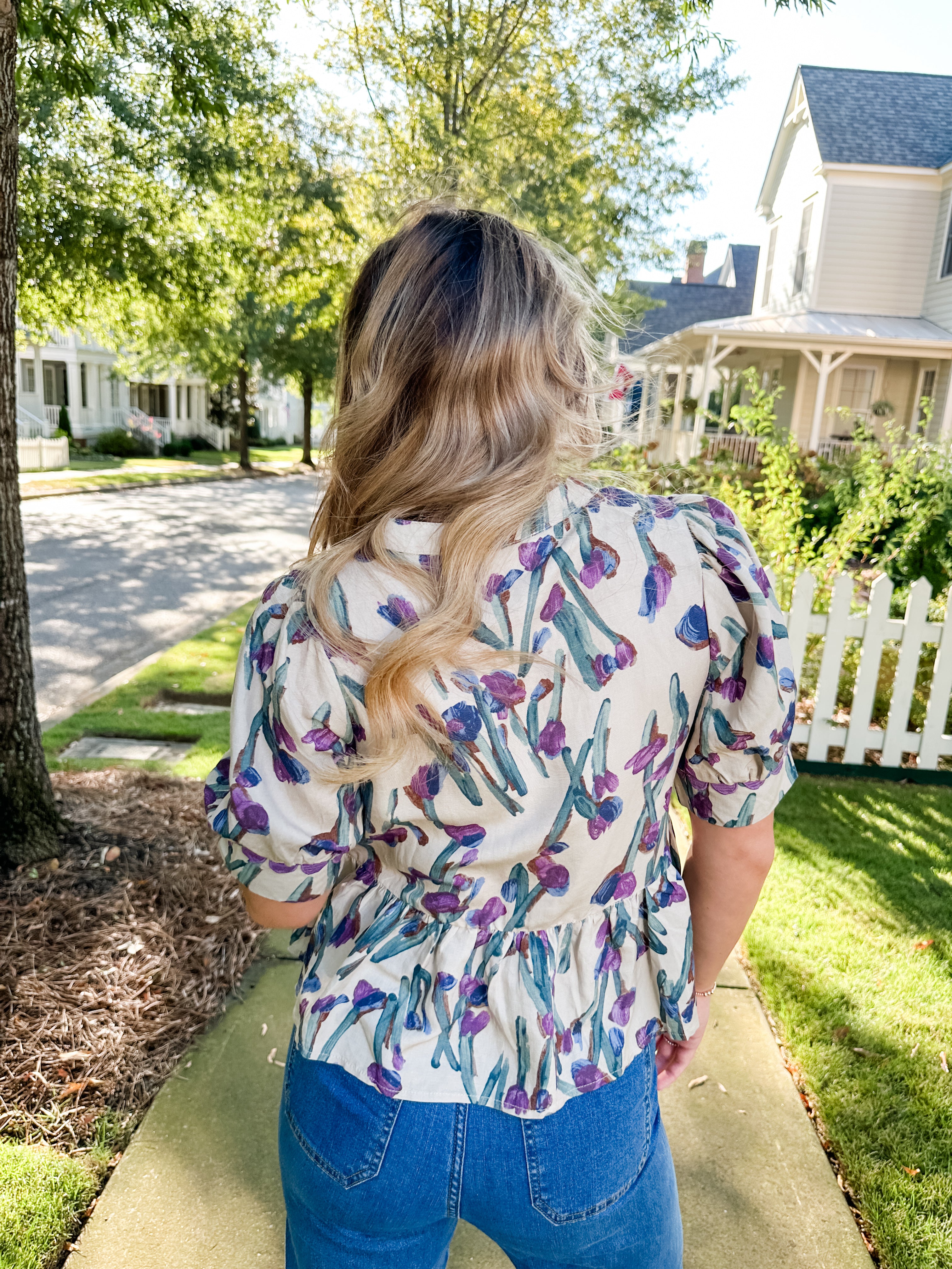 Peplum Watercolor Top