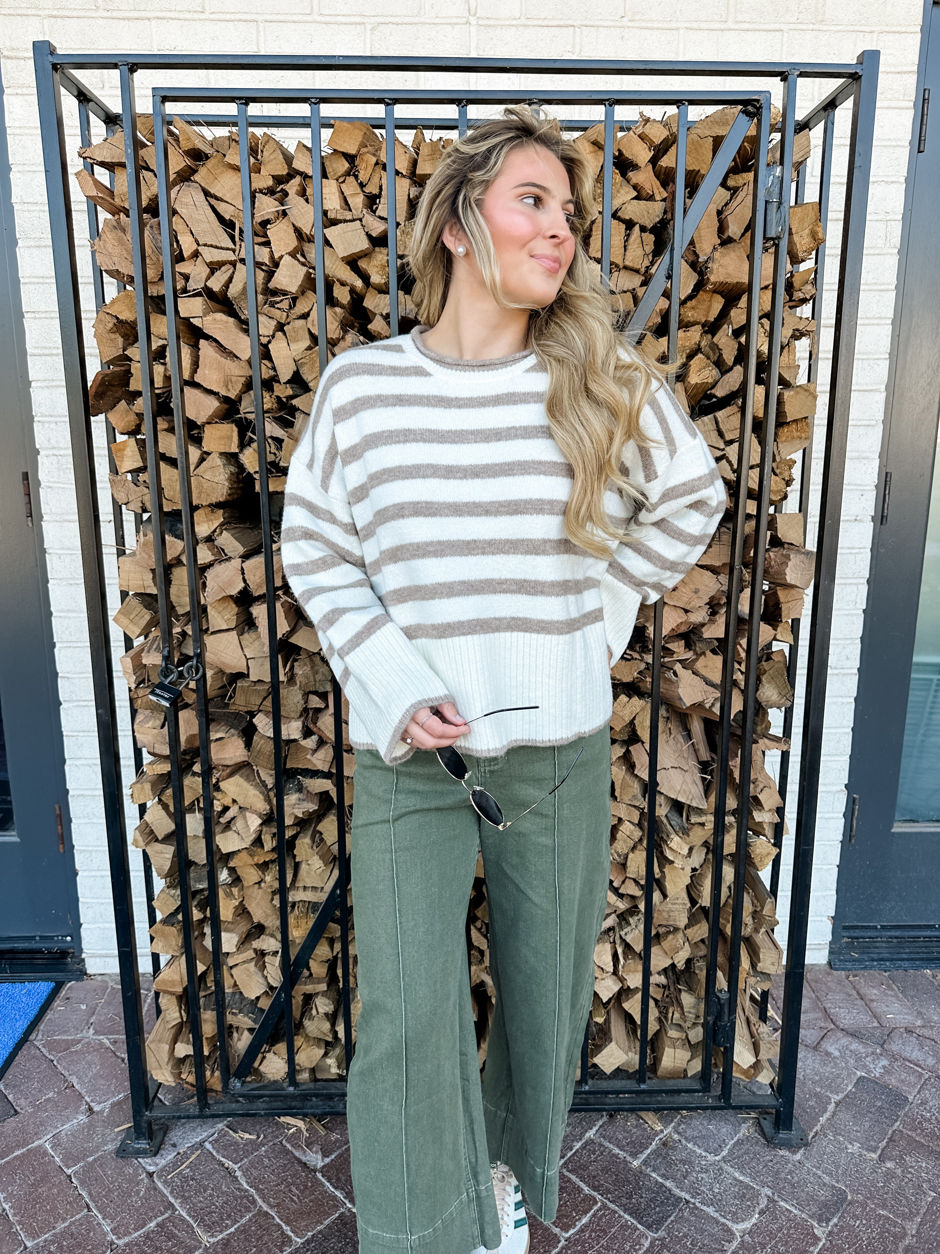 Striped Crew Neck Sweater