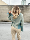 Collared Bell Sleeve Top