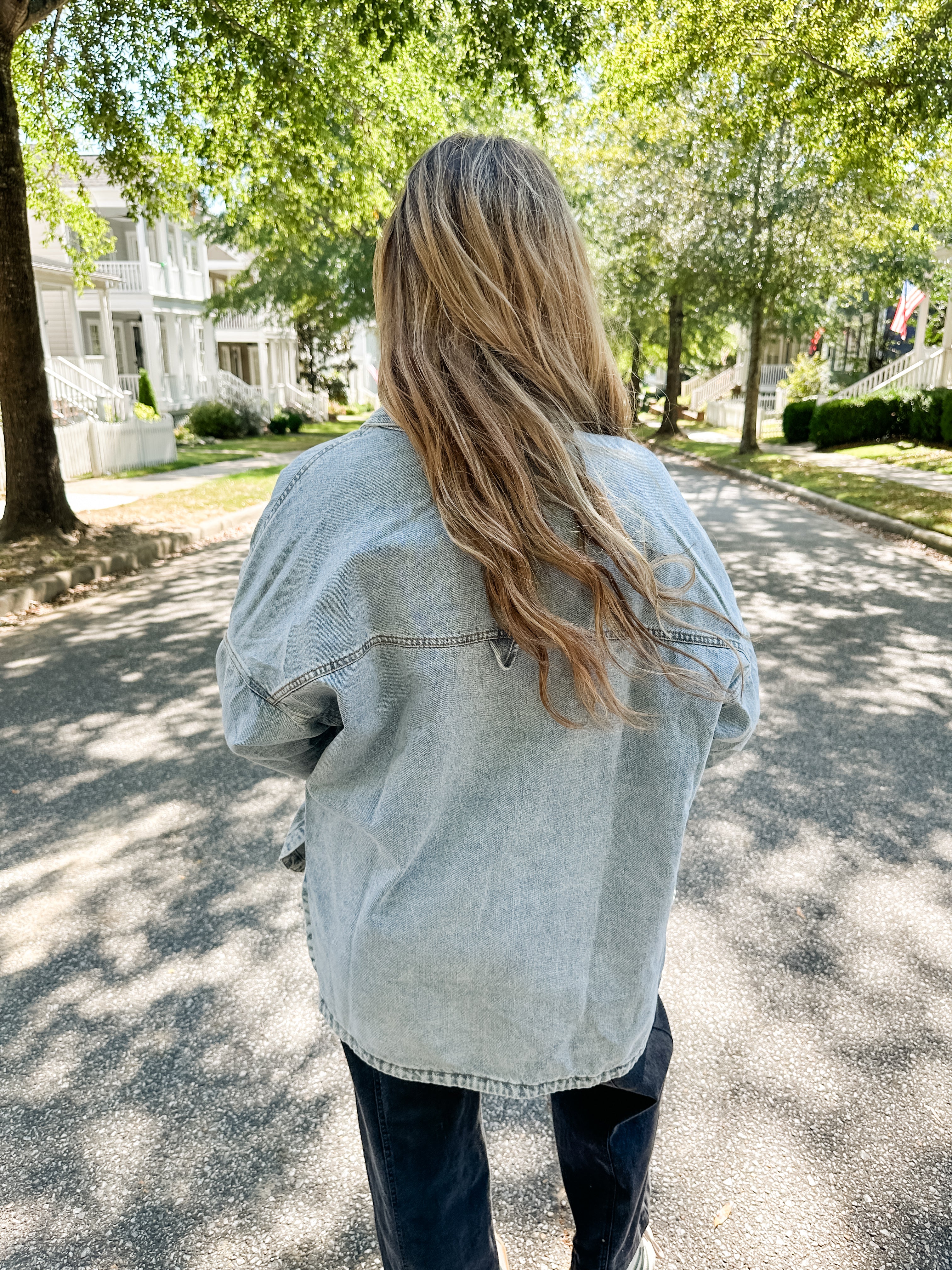 Two Pocket Denim Shirt Jacket