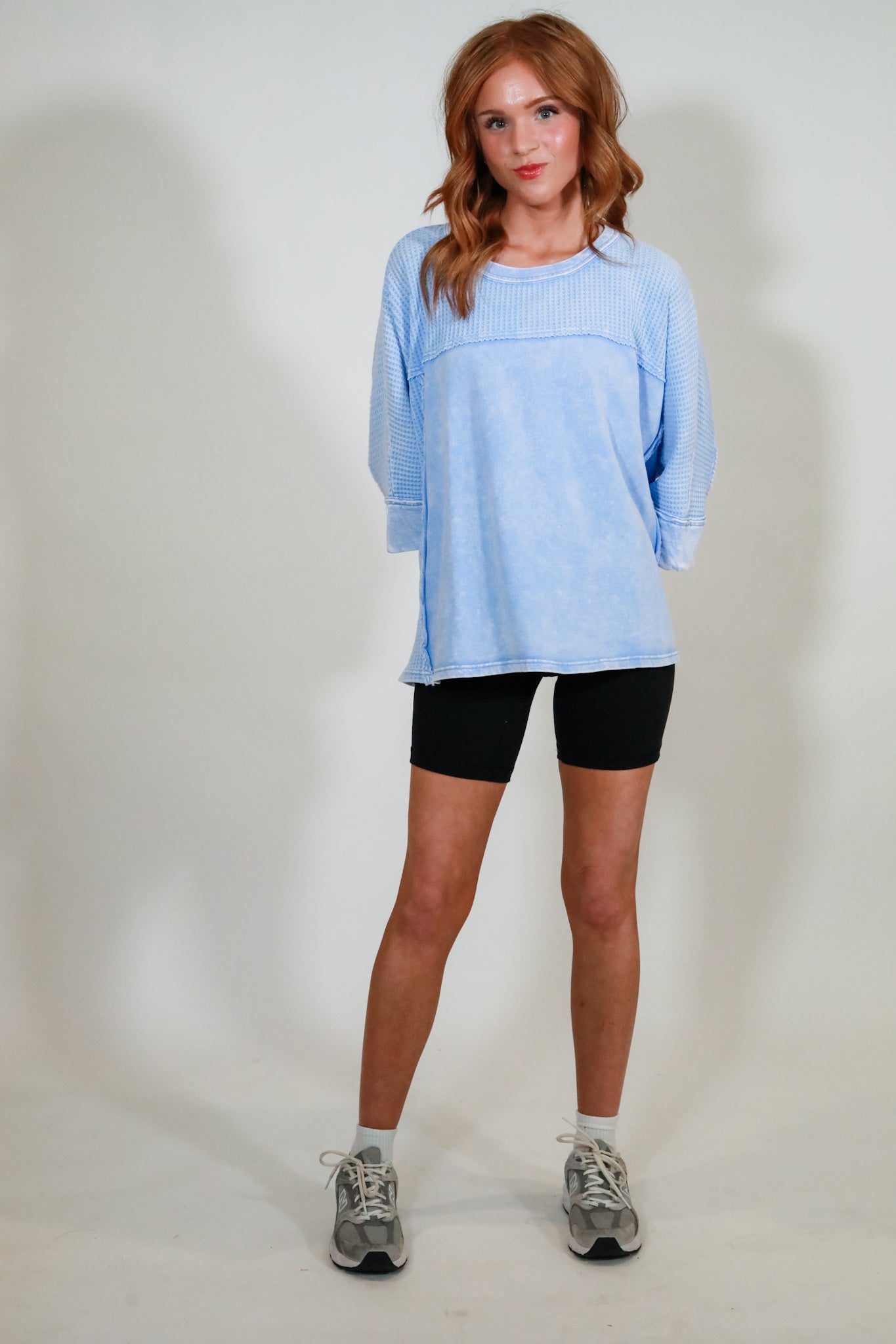 Oversized Boxy Waffle Top