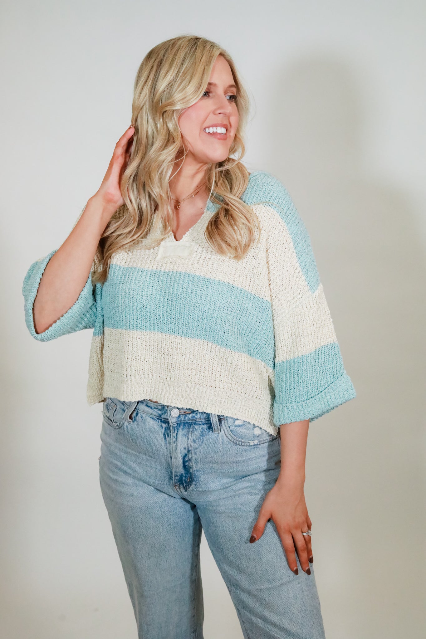 Boxy Wide Stripe Sweater