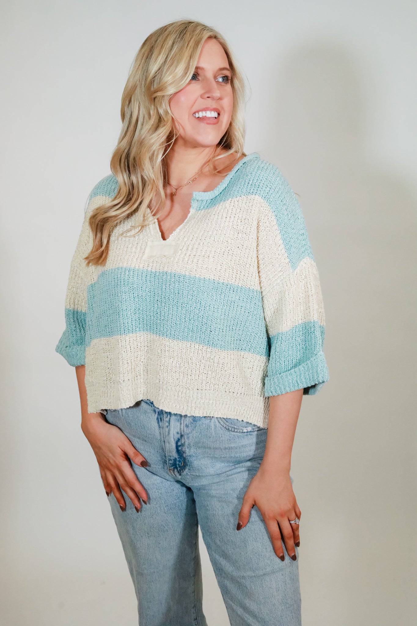 Boxy Wide Stripe Sweater