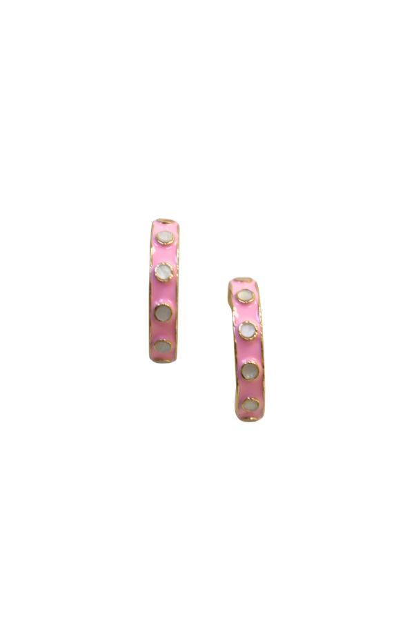 Color Dot Hoop Earring