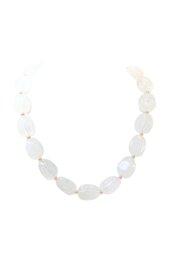 Acrylic Oval Beaded Necklace