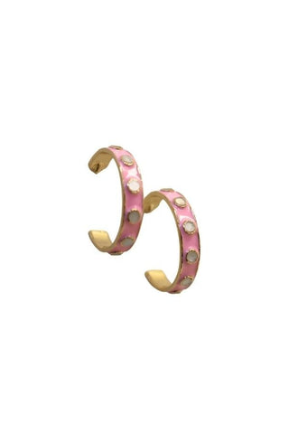 Color Dot Hoop Earring - The Pink Tulip Clothing
