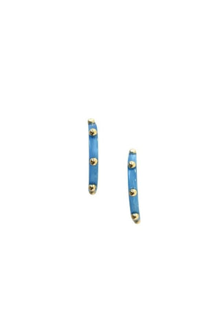 Acrylic Gold Studded Hoop Earrings - The Pink Tulip Clothing