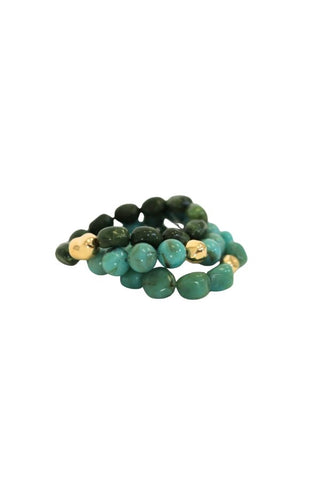 Turquoise Beaded Bracelet Set - The Pink Tulip Clothing