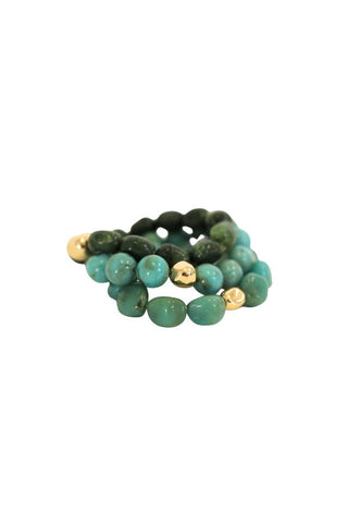 Turquoise Beaded Bracelet Set - The Pink Tulip Clothing