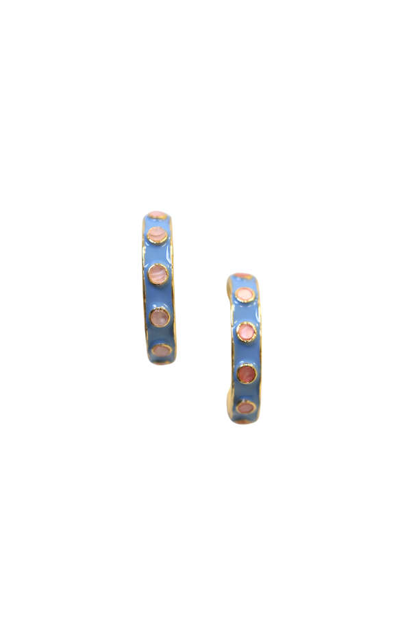 Color Dot Hoop Earring