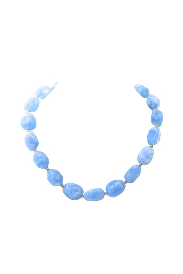 Acrylic Oval Beaded Necklace