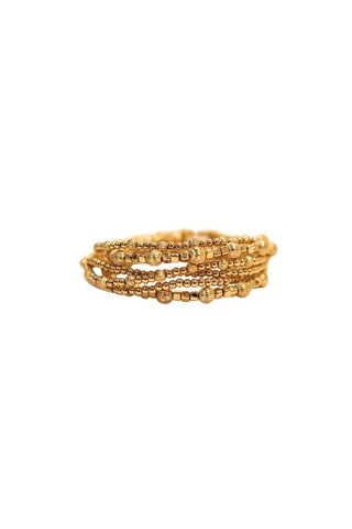 Gold Bracelet Set of 6 - The Pink Tulip Clothing