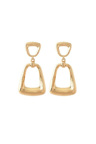Gold Horsebit Earrings - The Pink Tulip Clothing